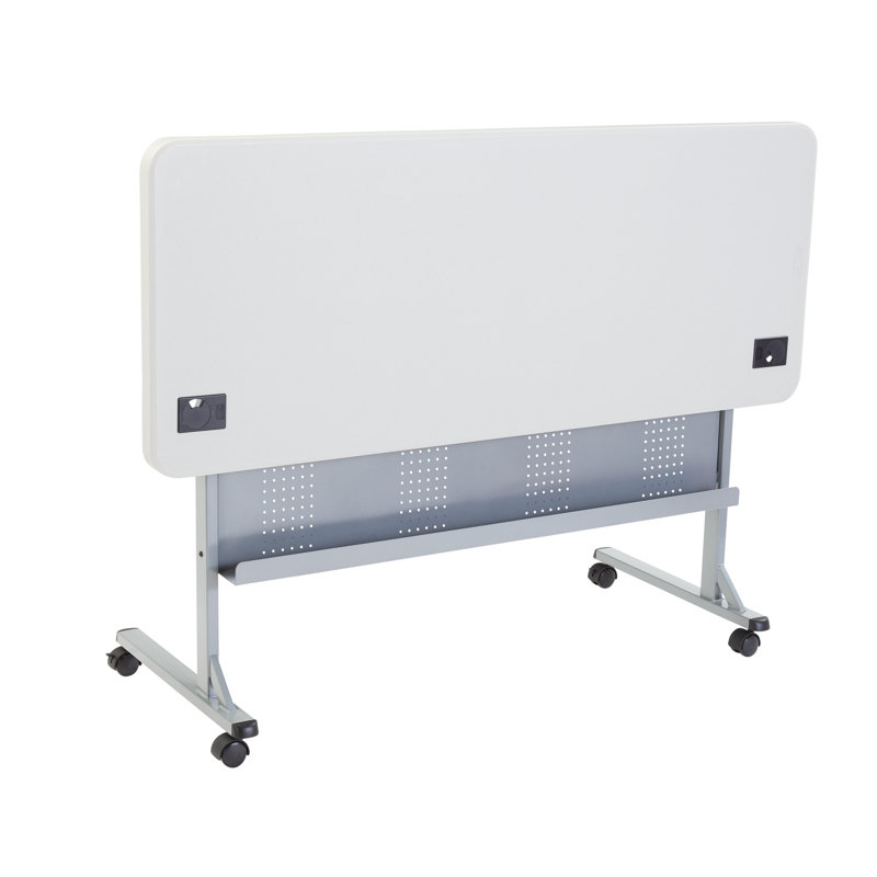 National Public Seating Flipper Training Table with Caster Wheels